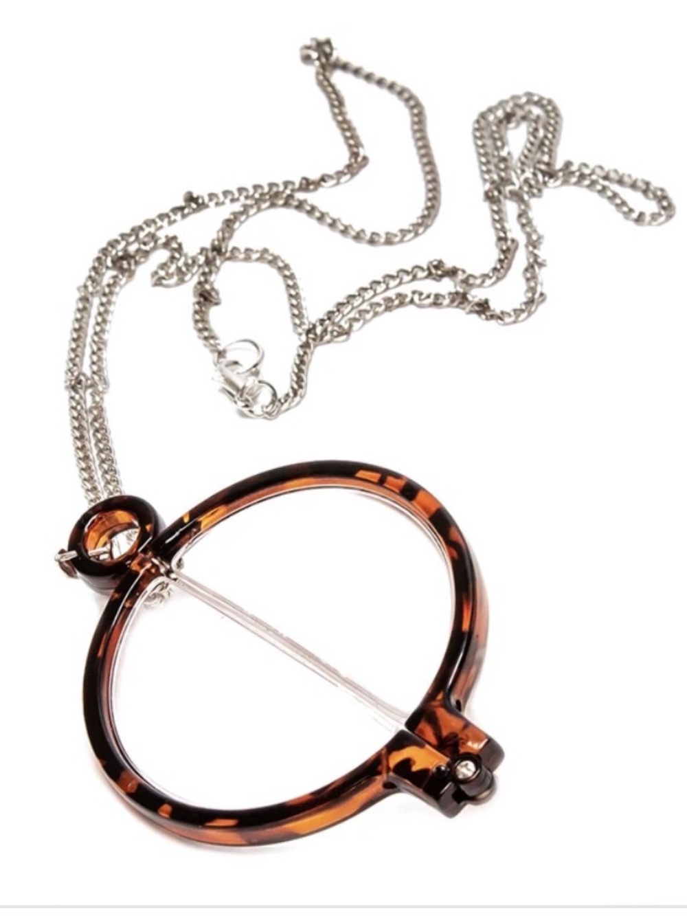 Calabria New 2945R Monocle Designer Reading Glasses with Chain Necklace Retainer